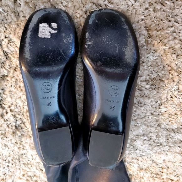 Chanel Lambskin Thigh High Zipper Boots - Picture 4 of 10